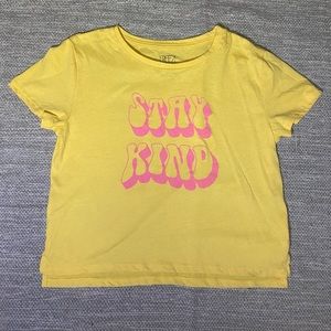 Yellow “Stay Kind” Crop Top